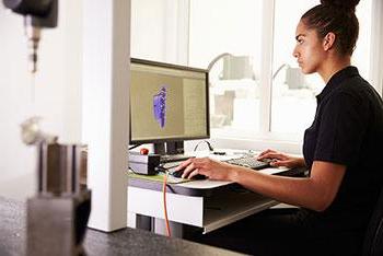 Woman working at computer